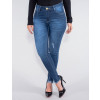 Calça Jeans Atacado Cigarrete Feminina Revanche Maláui Azul Frente