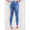 Calça Jeans Atacado Cigarrete Feminina Revanche Maputo Azul Costas