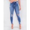 Calça Jeans Atacado Cigarrete Feminina Revanche Maputo Azul Frente