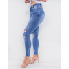 Calça Jeans Atacado Cigarrete Feminina Revanche Maputo Azul Lado