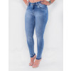 Calça Jeans Atacado Cigarrete Feminina Revanche Somália Azul Frente