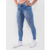 Calça Jeans Atacado Cigarrete Feminina Revanche Vietname Azul Lado