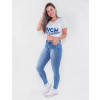 Calça Jeans Atacado Cigarrete Feminina Revanche Vietname Azul Look