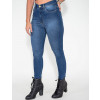 Calça Jeans Atacado Cigarrete Modeladora Feminina Revanche Praia 2 Azul Frente