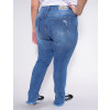 Calça Jeans Atacado Cigarrete Plus Size Feminina Revanche Shantay Azul Costas