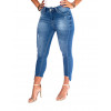 Calça Jeans Atacado Cropped c/Recorte na Barra Feminina Revanche Reggia Frente