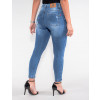 Calça Jeans Atacado Cropped Feminina Revanche China Azul Costas