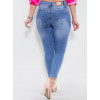 Calça Jeans Atacado Cropped Feminina Revanche São Salvador Azul Costas