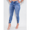Calça Jeans Atacado Cropped Feminina Revanche São Salvador Azul Lado