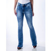 Calça Jeans Atacado Flare Feminina Revanche Dublim Frente Aberta