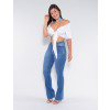 Calça Jeans Atacado Flare Feminina Revanche Fanchone Azul Look