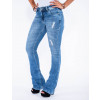 Calça Jeans Atacado Flare Feminina Revanche Los Angeles Azul Frente