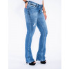 Calça Jeans Atacado Flare Feminina Revanche Los Angeles Azul Lateral