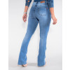 Calça Jeans Atacado Flare Feminina Revanche México Azul Costas