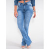 Calça Jeans Atacado Flare Feminina Revanche México Azul Frente Dois