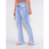 Calça Jeans Atacado Flare Feminina Revanche Victorine Azul Lado