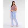 Calça Jeans Atacado Flare Feminina Revanche Victorine Azul Look