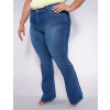 Calça Jeans Atacado Flare Plus Size Feminina Revanche Yolande Azul Lado