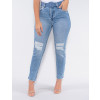  Calça Jeans Atacado Mom Feminina Revanche Juene Azul Frente