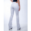 Calça Sarja Atacado Flare Feminina Revanche Niamei Branco Costas