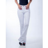 Calça Sarja Atacado Flare Feminina Revanche Niamei Branco Frente