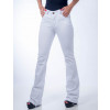 Calça Sarja Atacado Flare Feminina Revanche Niamei Branco Lateral