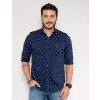 Camisa Atacado Abacaxi Masculina Revanche Denys Azul Marinho Frente