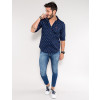 Camisa Atacado Abacaxi Masculina Revanche Denys Azul Marinho Look