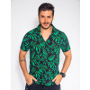 Camisa Atacado Estampada Masculina Revanche Madrid Preto Frente