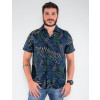 Camisa Atacado Florida Manga Curta Masculina Revanche Botsuana Azul Marinho Frente