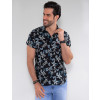 Camisa Atacado Florida Masculina Revanche Achille Preto Frente