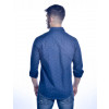 Camisa Atacado Manga Longa com Micro Estampas Masculino Revanche Bréscia 2 Azul Costas
