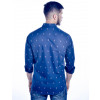Camisa Atacado Manga Longa com Micro Estampas Masculino Revanche Bréscia Azul Costas
