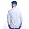 Camisa Atacado Manga Longa com Micro Estampas Masculino Revanche Bréscia Branca Costas