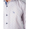 Camisa Atacado Micro Estampas Manga Longa Cadarço na Vista Masculino Revanche Pescara Detalhe Branco