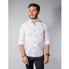 Camisa Atacado Micro Estampas Manga Longa Cadarço na Vista Masculino Revanche Pescara Frente Branco