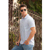 Camisa Básica Blue Stripe Atacado Masculina Revanche Kenora Azul