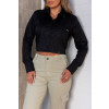 Camisa Cropped Atacado Feminina Revanche Ralvania Preto