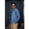 Camisa Jeans Bordada Napoli Atacado Masculino Revanche Avinhão
