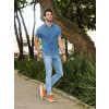 Camisa Jeans Com Elastano Atacado Masculina Revanche Satun Azul