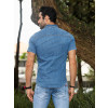 Camisa Jeans Com Elastano Atacado Masculina Revanche Satun Azul