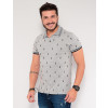 Camisa Polo Atacado Abacaxi Masculina Revanche Corin Cinza Frente