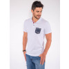 Camisa Polo Atacado Bolso Estampado Masculina Revanche Dodoma Branco Frente