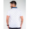 Camisa Polo Atacado Estampada Masculina Revanche Coqueiros Branco Costas