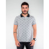 Camisa Polo Atacado Estampada Masculina Revanche Coqueiros Mescla Frente