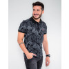 Camisa Polo Atacado Estampada Masculina Revanche Jamaica Preto Lado