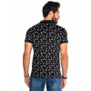 Camisa Polo Atacado Estampada Masculina Revanche Skull Preta Costas