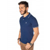 Camisa Polo Atacado Masculina Bordado Dog Revanche Rennes Azul Marinho Lateral