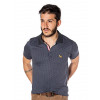 Camisa Polo Atacado Microestampa Masculina Revanche Boston Cinza Frente