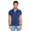 Camisa Polo Atacado Microestampa Masculina Revanche Triangulo Azul Marinho Frente